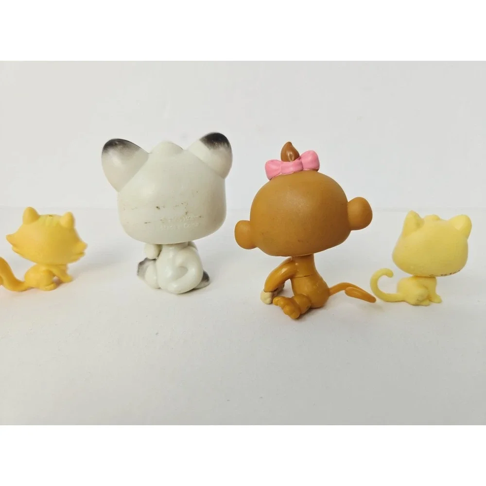 Hasbro Littlest Pet Shop lot 811 Monkey 180 cat 3 mini